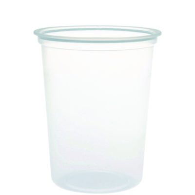 Microgourmet Plastic Deli Container, 32 oz, 4.7" Diameter x 5.7"h, Clear, 500/Carton