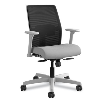 Ignition 2.0 4-Way Stretch Low-Back Mesh Task Chair, Supports Up to 300 lb, Frost Seat, Charcoal Back, Titanium Base