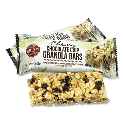 Chewy Chocolate Chip Granola Bars, 0.88 oz Bar, 60 Bars/Box, Ships in 1-3 Business Days