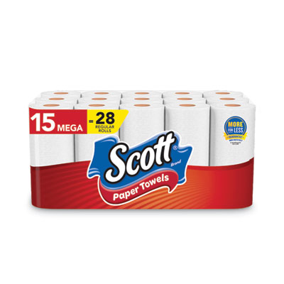 Choose-A-Sheet Mega Kitchen Roll Paper Towels, 1-Ply, 7.31 x 11, White, 102/Roll, 15 Rolls Carton
