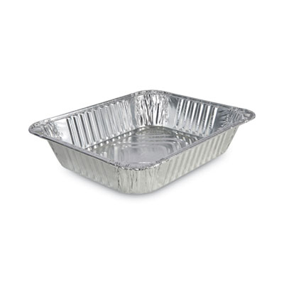 Aluminum Steam Table Pans, Half-Size Deep?128 oz., 2.56" Deep, 10.38 x 12.75, 100/Carton