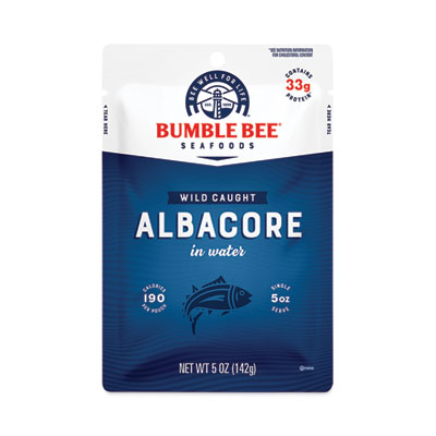 Premium Albacore Tuna Pouches, 5 oz Pouch, 4/Carton, Ships in 1-3 Business Days
