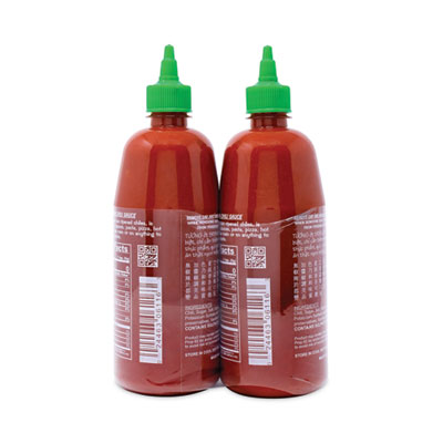 Sriracha Hot Chili Sauce, 28 oz Bottle, 2/Pack, Ships in 1-3 Business Days
