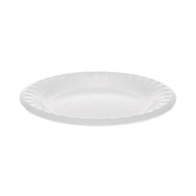 Placesetter Deluxe Laminated Foam Dinnerware, Plate, 6" dia, White, 1,000/Carton