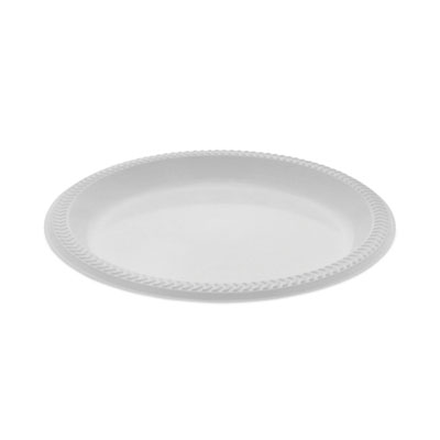Meadoware Impact Plastic Dinnerware, Plate, 8.88" dia, White, 400/Carton
