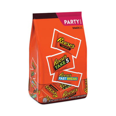 Milk Chocolate Peanut Butter Assortment Snack Size Candy, Individually Wrapped, 32.06 oz Bag