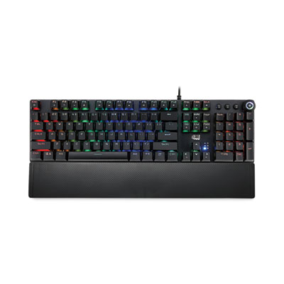 RGB Programmable Mechanical Gaming Keyboard with Detachable Magnetic Palmrest, 108 Keys, Black