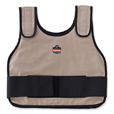 Chill-Its 6235 Standard Phase Change Cooling Vest, Cotton, Small/Medium, Khaki, Ships in 1-3 Business Days