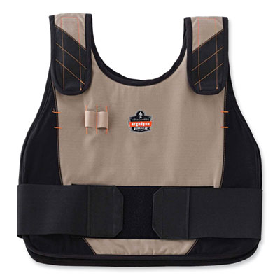 Chill-Its 6215 Premium FR Phase Change Cooling Vest w/ Packs, Modacrylic Cotton, Large/XL, Khaki, Ships in 1-3 Business Days
