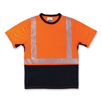 GloWear 8283BK Class 2 Lightweight Performance Hi-Vis T-Shirt, Polyester, 2X-Large, Orange, Ships in 1-3 Business Days