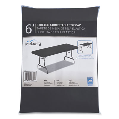 iGear Fabric Table Top Cap Cover, Polyester, 30 x 72, Black