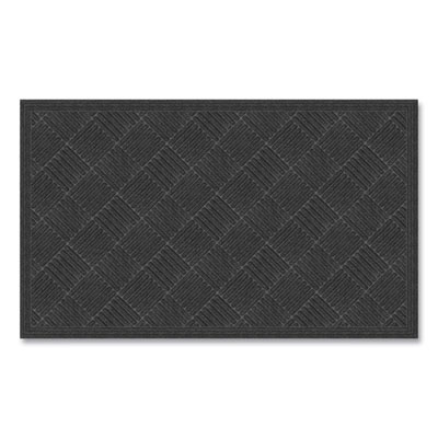 Ecomat Crosshatch Entry Mat, 36 x 60, Charcoal