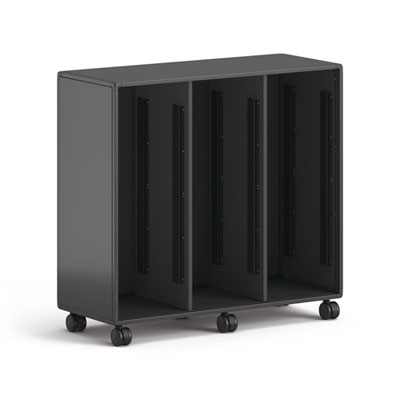 Class-ifi Tote Storage Cabinet, Three-Wide, 46.63" x 18.75" x 44.13", Charcoal Gray