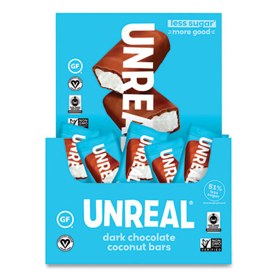 Dark Chocolate Coconut Bars, 0.53 oz, Individually Wrapped, 40/Pack, Ships in 1-3 Business Days