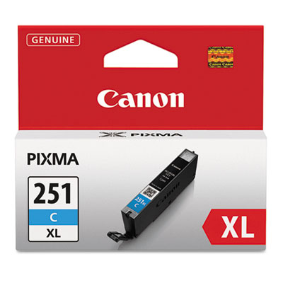 6449B001 (CLI-251XL) ChromaLife100+ High-Yield Ink, 695 Page-Yield, Cyan