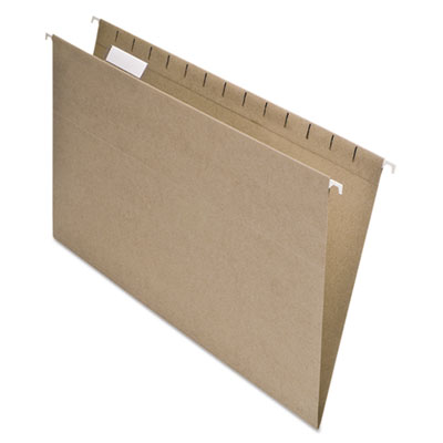 Earthwise by Pendaflex 100% Recycled Colored Hanging File Folders, Legal Size, 1/5-Cut Tabs, Natural, 25/Box