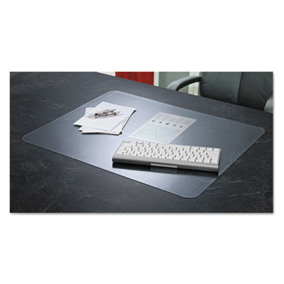 KrystalView Desk Pad with Antimicrobial Protection, Matte Finish, 36 x 20, Clear