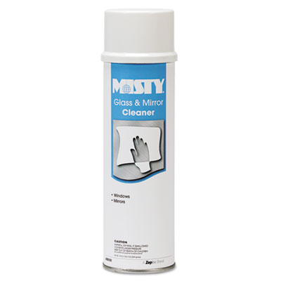 Glass and Mirror Cleaner with Ammonia, 19 oz Aerosol Spray, 12/Carton
