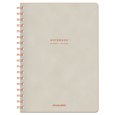 Collection Twinwire Notebook, 1-Subject, Wide/Legal Rule, Tan/Red Cover, (80) 9.5 x 7.25 Sheets