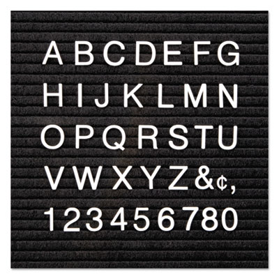 Character Sets, Pin, White, 1"h, 300/Set