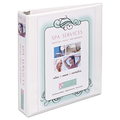 Heavy-Duty Non Stick View Binder with DuraHinge and Slant Rings, 3 Rings, 1.5" Capacity, 11 x 8.5, White, (5404)
