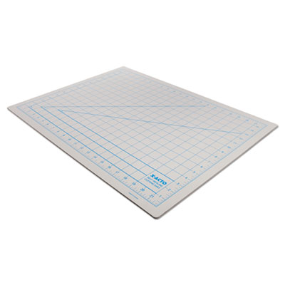Self-Healing Cutting Mat, Nonslip Bottom, 1" Grid, 18 x 24, Gray