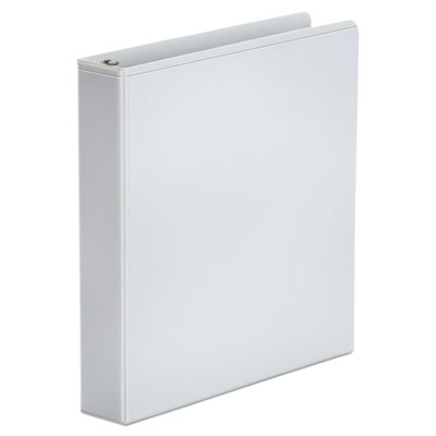 Economy Round Ring View Binder, 3 Rings, 1.5" Capacity, 11 x 8.5, White, 6/Pack