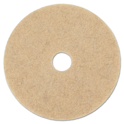 Natural Hog Hair Burnishing Floor Pads, 19" Diameter, Tan, 5/Carton