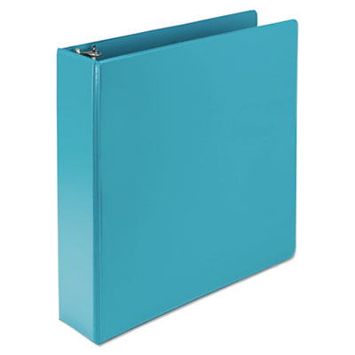 Earth?s Choice Plant-Based Durable Fashion View Binder, 3 Rings, 2" Capacity, 11 x 8.5, Turquoise, 2/Pack