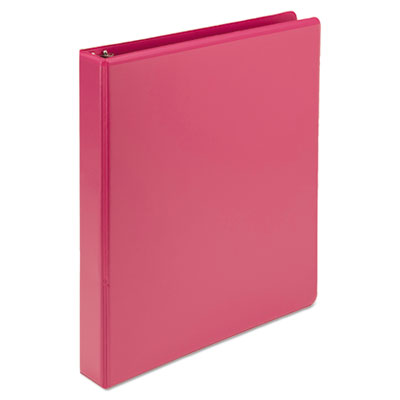 Earth?s Choice Plant-Based Durable Fashion View Binder, 3 Rings, 1" Capacity, 11 x 8.5, Berry, 2/Pack
