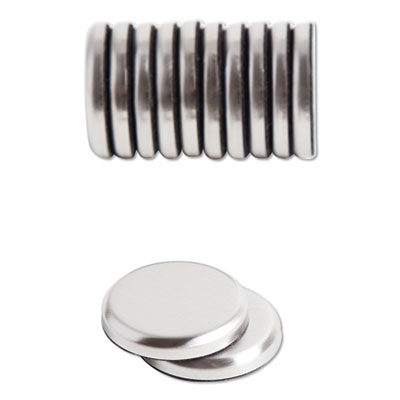 High Energy Magnets, Circle, Silver, 1.25" Diameter, 12/Pack