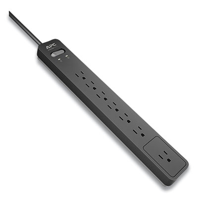 Essential SurgeArrest Surge Protector, 7 AC Outlets, 6 ft Cord, 1,440 J, Black
