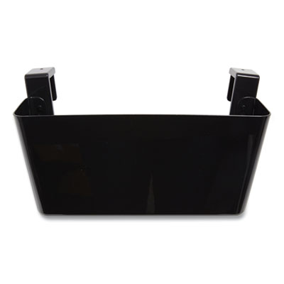 Unbreakable Plastic Wall File, Letter Size, 13" x 3.69" x 7.17", Black
