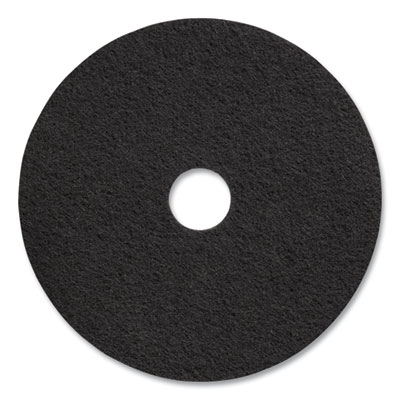Stripping Floor Pads, 20" Diameter, Black, 5/Carton