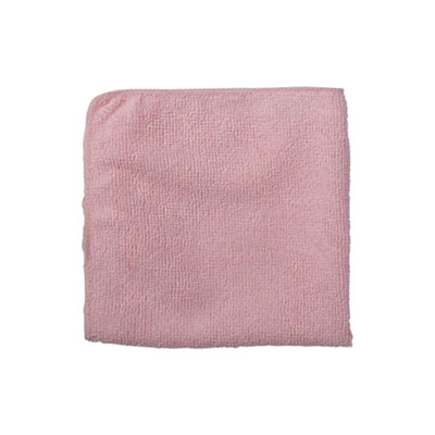 Microfiber Cleaning Cloths, 12 x 12, Red, 24/Pack