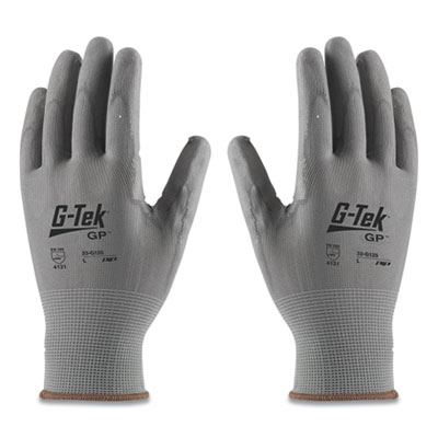 GP Polyurethane-Coated Nylon Gloves, Small, Gray, 12 Pairs