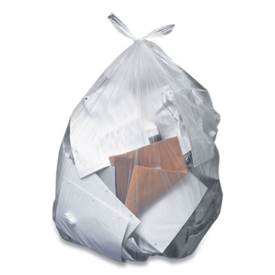 Linear Low-Density Can Liners, 30 gal, 0.65 mil, 30" x 36", Clear, 250/Carton