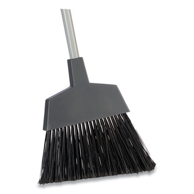 Polypropylene Bristle Angled Broom, 53" Handle, Gray