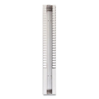 Time Card Rack, 25 Pockets, Plastic, Light Gray