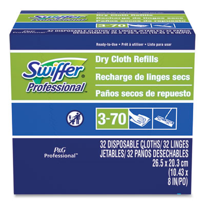 Dry Refill Cloths, 10.63 x 8, White, 32/Box