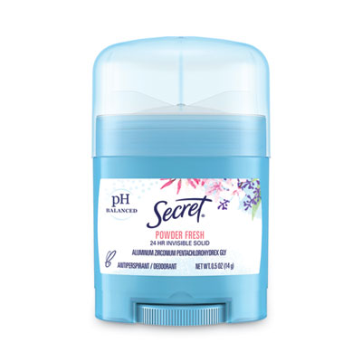 Invisible Solid Anti-Perspirant and Deodorant, Powder Fresh, 0.5 oz Stick, 24/Carton