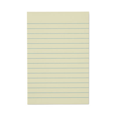 Recycled Self-Stick Note Pads, Note Ruled, 4" x 6", Yellow, 100 Sheets/Pad, 12 Pads/Pack