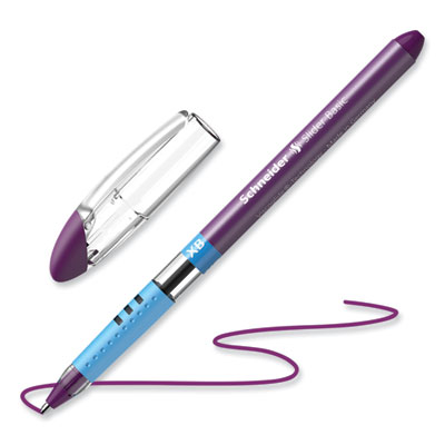 Slider Basic Ballpoint Pen, Stick, Extra-Bold 1.4 mm, Assorted Ink and Barrel Colors, 8/Pack