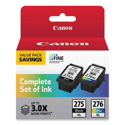 4981C008 (PG-275XL/CL-276XL) High-Yield Multipack Ink, Black/Tri-Color