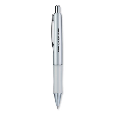 Dr. Grip Limited Gel Pen, Retractable, Fine 0.7 mm, Black Ink, Platinum Barrel