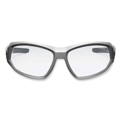 Skullerz Loki Safety Glasses/Goggles, Matte Gray Nylon Impact Frame, Anti-Fog Clear Polycarb Lens, Ships in 1-3 Business Days