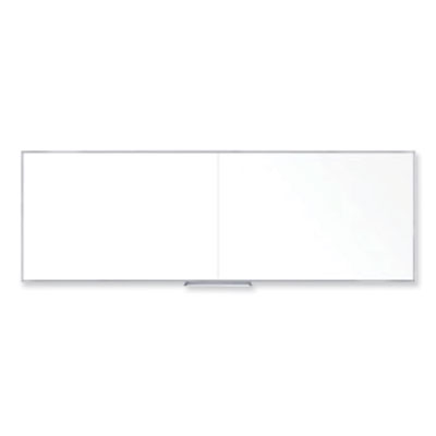 Non-Magnetic Whiteboard with Aluminum Frame, 144.63 x 48.47, White Surface, Satin Aluminum Frame, Ships in 7-10 Business Days