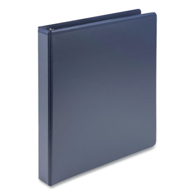 Earth's Choice Plant-Based BOHO D-Ring View Binders, 1" Capacity, 11 x 8.5, Indigo, 2/Pack