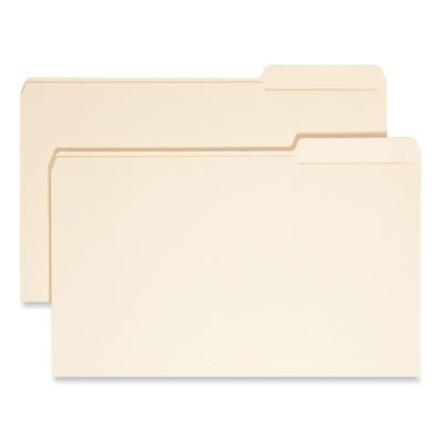 Reinforced Tab Manila File Folders, 1/3-Cut Tabs: Right Position, Legal Size, 0.75" Expansion, 11-pt Manila, 100/Box