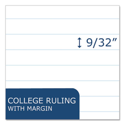 Loose Leaf Paper, 8 x 10.5, 3-Hole Punched, College Rule, White, 150 Sheets/Pack, 24 Packs/Carton, Ships in 4-6 Business Days